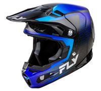 Fly Racing 2025 Formula S Carbon Protocol Motocross Helmet Black Carbon Blue MX