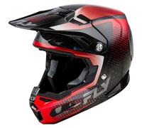 Fly Racing 2025 Formula S Carbon Protocol Motocross Helmet Black Carbon Red MX