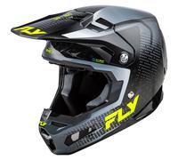 Fly Racing 2025 Formula S Carbon Protocol MX Helmet Black Carbon Grey Hi-Viz