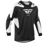 Fly Racing 2025 Kinetic Sym Motocross Jersey Black White MX Off Road Enduro Quad