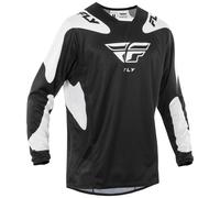 Fly Racing 2025 Kinetic Sym MX Jersey Black White Motocross Off-Road
