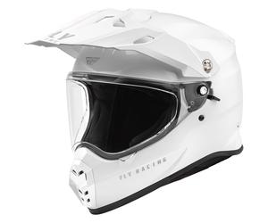 Fly Racing 2025 Trekker Solid Motocross Helmet White MX Enduro Off Road Quad ATV