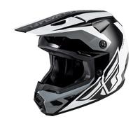 Fly Racing 2026 Motocross Helmet Kinetic Crest Black White Grey