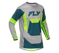 Fly Racing 2026 Motocross Jersey Lite Grey Lime Teal
