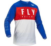 Fly Racing F-16 Youth Jersey, white-red-blue, size L