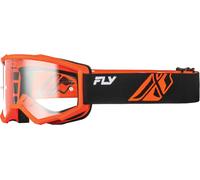 FLY Racing Focus Goggle Black/Orange- Clear Lens, black-orange