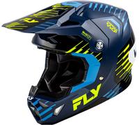 Fly Racing Formula CP Slice, motocross helmet XL Dark Blue/Blue/Neon-Yellow/White