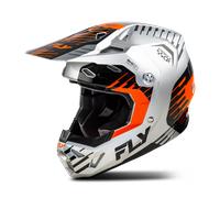 Fly Racing Formula CP Slice MX Helmet Grey Orange Black Motocross Off-Road