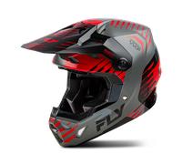 Fly Racing Formula CP Slice MX Helmet Grey Red Black Motocross Off-Road