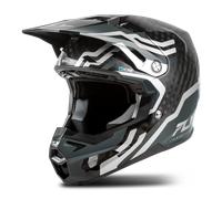 FLY Racing Formula S Carbon Byte V26 MX Helmet Black Carbon/Grey/SilverL Black Carbon,Grey,Silver