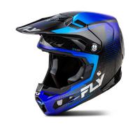 Fly Racing Formula S Carbon Protocol, motocross helmet L Carbon/Black/Blue/Grey