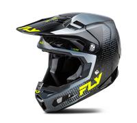 Fly Racing Formula S Carbon Protocol, motocross helmet L Carbon/Black/Grey/Neon-Yellow