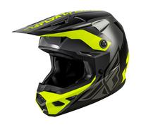 Fly Racing Kinetic Crest Motorcycle Motocross MX Helmet Grey / Black / Hi-Vis