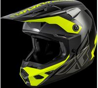 FLY Racing Kinetic Crest V26 MX Helmet Grey/Black/Hi-Vis YellowL Grey,Black,Hi-Vis Yellow