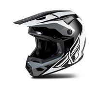 Fly Racing Kinetic Crest MX Helmet Black White Grey Adult Motocross Off-Road