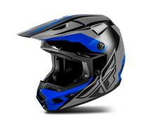 FLY Racing Kinetic Crest V26 MX Helmet Grey/Black/BlueM Grey,Black,Blue