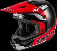 FLY Racing Kinetic DBK V26 MX Helmet Black/Red/GreyL Black,Red,Grey