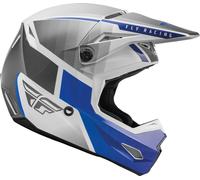 Fly Racing Kinetic Drift Motocross Helmet, grey-white-blue, size XS for Men
