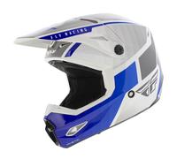 Fly Racing Kinetic Drift Motocross Helmet, grey-white-blue, size L