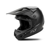 Fly Racing 2025 Youth Kinetic Solid MX Helmet Matte Black Motocross Off-Road