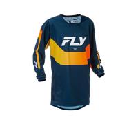 FLY Racing Kinetic V26 Youth MX Jersey Navy/OrangeL Navy,Orange