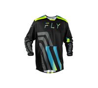 FLY Racing Kinetic Volt MX Jersey Black/Grey/Teal/YellowM Black,Grey,Teal,Yellow