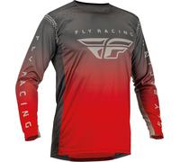Fly Racing Lite 2023 Motocross Jersey, grey-red, size L for Men