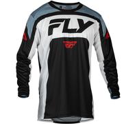 Fly Racing Lite 2024 Motocross Jersey, black-grey-white, size L