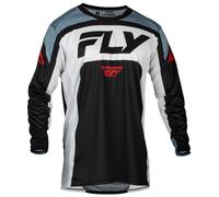 Fly Racing Lite 2024 Motocross Jersey, black-grey-white, size 2XL