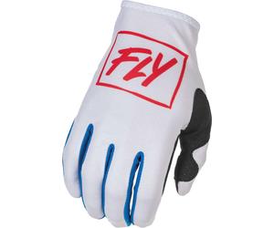 Fly Racing Lite Motocross Gloves, white-red-blue, size 3XL for Men