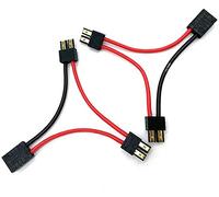 FLY RC 2Packs RC Battery Y Harness Series Connector Adapter Wire Lipo Battery Connection for Traxxas Serial Series Dual Batteries in 1/16 Models,Replacement of 3063