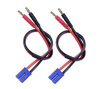 FLY RC 2pcs EC5 Connector Charger Battery Adapter Cable 4mm Banana Plug Charging Cable for RC Helicopter Quadcopter ec5 Lipo Charge Battery Plug