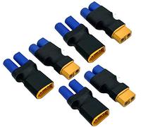 FLY RC 3Pairs No Wires XT90 to EC5 Plug Female Male Adapter Wireless Connector for RC FPV Drone Car Lipo NiMH Battery Charger ESC (6pcs)