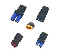 FLY RC 4PCS Male XT60 Plug to EC5 Deans T Traxxas TRX EC3 Female Connector Wireless Converter Adapter for RC Lipo NiMH Battery Charger ESC