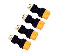 FLY RC 4PCS XT60 Female to Male Deans T Plug Connector Adapter No Wires Wireless RC LiPo NiMH Battery ESC Connector Adapters