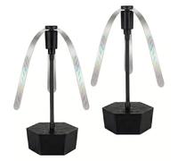 Fly Repellent Fan 2 Pack, Battery Operated Fly Killer Fan with Holographic Reflective Blades, Silent 360° Flexible Gooseneck Fly Fans with Hook, Safe Soft Blade Bug Repellent for BBQ, Picnic, Camping