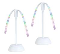Fly Repellent Fan 2 Pack, Battery Operated Fly Killer Fan with Holographic Reflective Blades, Silent 360° Flexible Gooseneck Fly Fans with Hook, Safe Soft Blade Bug Repellent for BBQ, Picnic, Camping