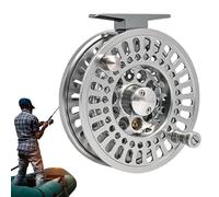Fly Rod Reel with Fly Aluminum Fly Reel | Saltwater Reel | Equipment, Aluminum Alloy Reel for Freshwater Lake Stream Ponds, Fishing Rods