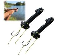 Fly Roost Magnetic Fly Threader, Fly Fishing Magnetic Fly Threader Fishing Anglers Tippet Threader, Hands-Free Knot Tying Aid, Compact Durable Fishing Accessory for Anglers Gift (2 Pcs)