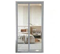 Fly Screen Balcony Door 80x210, High Quality Magnet, Available in, No Drilling Required, Enjoy The Summer(Grey,150x200cm)