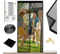 Fly Screen Balcony Door Magnetic Insect Protection Door - Mosquito Net 90 x 200 cm Scratch-Resistant No Drilling Stronger Magnetic Force The Magnetic Curtain is Ideal for the Balcony Door Patio Door