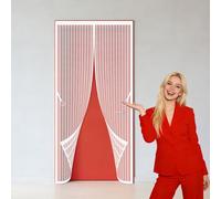 Fly Screen Door 100 x 228 cm Hundreds of Sizes Heavy Duty Fly Screen Door Mesh Curtain Keeping Out Flies Bug for Home, Bedroom, Living Room, Kitchen, Patio, White