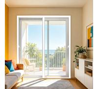 Fly Screen Door 200 x 120 cm Magnetic Fly Screen for Doors with Powerful Magnets and Full Frame Hook&Loop, No Gap, Keep Bugs Out Lets Fresh Air in, Kid and Pet Friendly, White