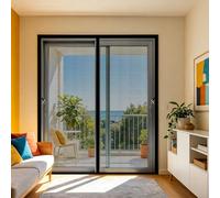 Fly Screen Door 200 x 120 cm Magnetic Fly Screen for Doors with Powerful Magnets and Full Frame Hook&Loop, No Gap, Keep Bugs Out Lets Fresh Air in, Kid and Pet Friendly, Black