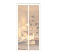Fly Screen Door 250 x 200 cm Self Sealing Powerful Magnets Screen Doors with Magnets with Powerful & Full Frame Magic Tape Suitable for Patio Doors Balcony Bedroom, White