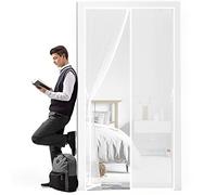Fly Screen Door 300 x 205 cm Fly Insect Screen Mesh Door Curtain ToptoBottom Seal Shuts Automatically Easy to Install Without Drilling(White)
