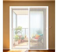Fly Screen Door 50 x 175 cm Magnetic Fly Screen Curtain with Powerful Magnets and Full Frame Hook&Loop, No Gap, Keep Bugs Out Lets Fresh Air in, Kid and Pet Friendly, White