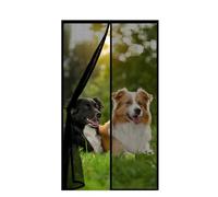 Fly Screen Door 50 x 250 cm Keep Bugs Out, Full Frame Magic Tape, Powerful Magnets, Self Sealing, No Drill Installation, Fly Screen Doors Mosquito for Balcony Bedroom Doors, Black