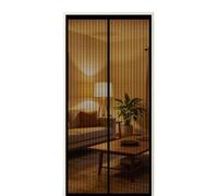 Fly Screen Door 55 x 265 cm Self Sealing Powerful Magnets Auto-Close Insect Curtain with Powerful Magnets & Full Frame Magic Tape Suitable for Patio Doors Balcony Bedroom, Black