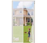 Fly Screen Door 85 x 195 cm Full Frame Hook&Loop, Hands Free, Pet and Kid Friendly - White